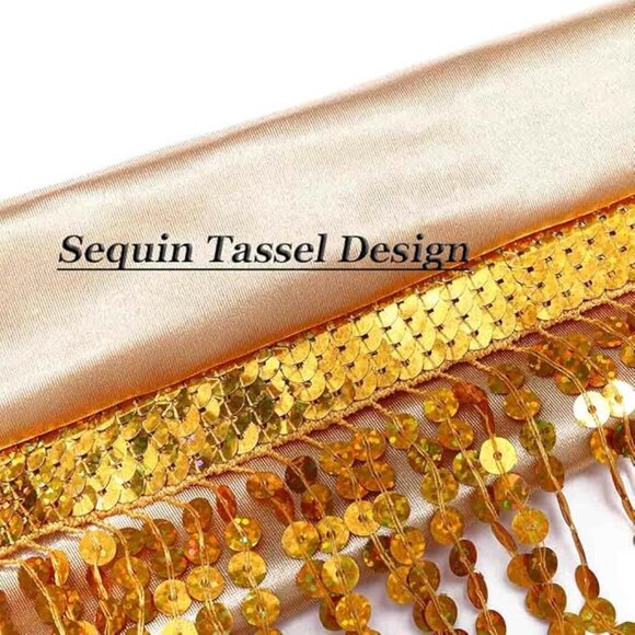 Sequin Tassel 1920s Opera Gloves - Picture 3 of 6